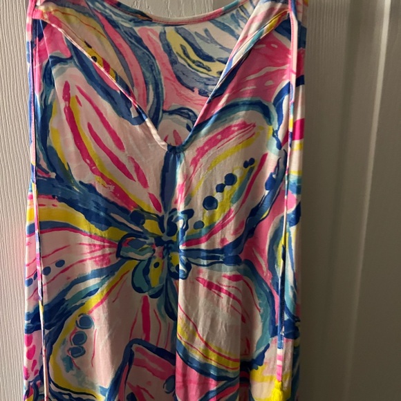 Lilly Pulitzer Sunset The Sunny Side Margot size large pink floral dress - Picture 2 of 5